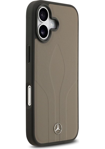 iPhone 17 Uyumlu Kılıf Mercedes Benz Lisanslı M-Safeli Dokulu Desenli Deri Kapak Kahverengi fırsatları