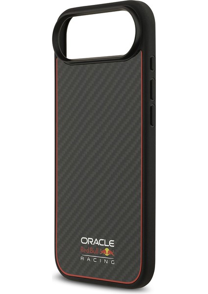 iPhone 17 Air Kılıf Redbull Lisanslı M-Safeli Karbon Fiber Parlayan Logolu Kevlar Kapak Siyah indirimleri
