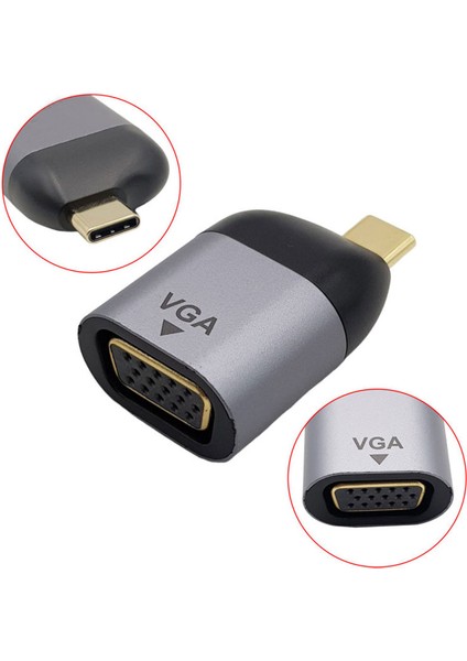 Type C To VGA Görüntü Type-C VGA Mini Çevirici Dönüştürücü Adaptör fiyatları