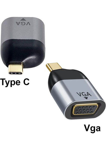 Type C To VGA Görüntü Type-C VGA Mini Çevirici Dönüştürücü Adaptör modelleri