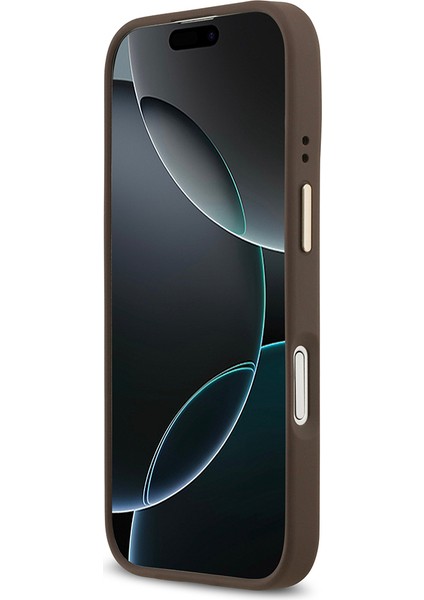 iPhone 17 Uyumlu Kılıf Guess Lisanslı M-Safeli 4g Desenli Pu Metal Plaka Klasik Logolu Kahverengi indirimleri