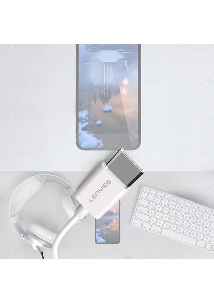 AX91 Type-C To 3.5mm Hi-Fi Aux Çevirici Ses Adaptörü Beyaz modelleri