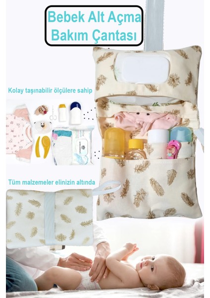 Bebek Alt Açma Bakım Çantası, Anne Bebek Çantası, Bebek Alt Değiştirme, Yenidoğan Alt Açma Organizer