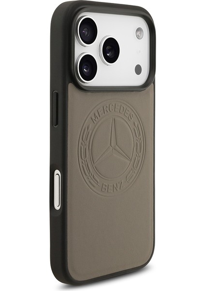 iPhone 17 Pro Kılıf Mercedes Benz Lisanslı M-Safeli Hakiki Deri Nostaljik Yıldız Dizayn Kahverengi fırsatları