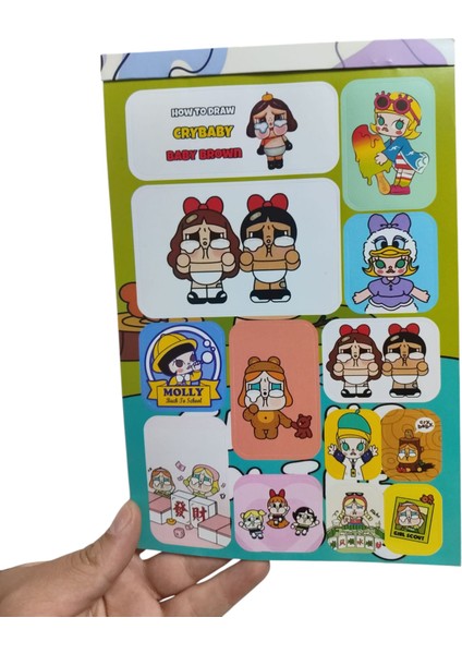 Cry Babies Sticker Etiket Albümü 250’DEN Fazla Renkli Sticker Etiket Koleksiyon Seti 1 Adet modelleri