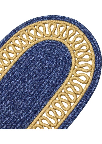 Jutty Hasır Görünümlü Jüt Dokuma Natural Örgü Oval Dekoratif Masa Runnerı 35X135 cm Mutfak Salon fiyatları