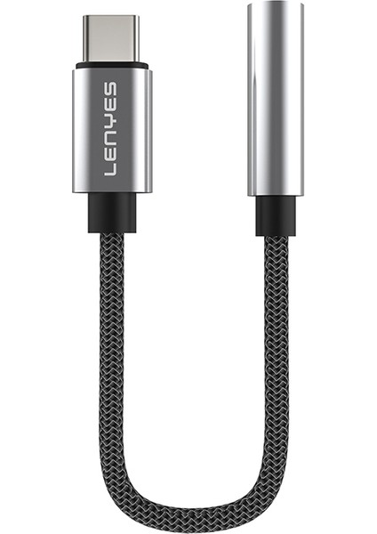 AX105 Type-C To 3.5mm Aux Çevirici Örgülü Ses Adaptörü Gümüş