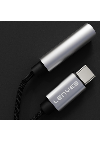 AX105 Type-C To 3.5mm Aux Çevirici Örgülü Ses Adaptörü Gümüş modelleri