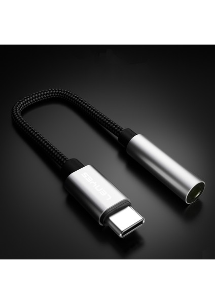 AX105 Type-C To 3.5mm Aux Çevirici Örgülü Ses Adaptörü Gümüş indirimleri