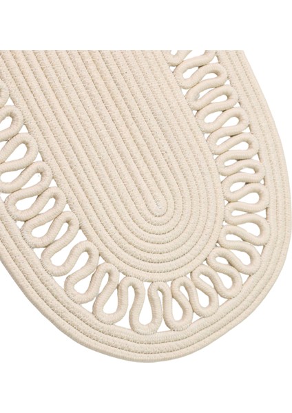 Jutty Hasır Görünümlü 5 Parça Jüt Masa Takımı Örgü Krem – 4’lü Amerikan Servis Supla + 1 Runner fırsatları