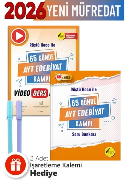 65 Günde Ayt Edebiyat Ders Notları - 65 Günde Ayt Edebiyat Kampı + Hediyeli