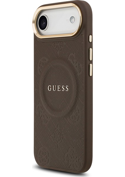 iPhone 17 Air Uyumlu Kılıf Guess Lisanslı M-Safeli Sıcak Baskılı Yazı Logolu Pu Deri Peony Siyah fiyatları