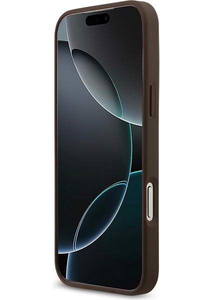 iPhone 17 Pro Max Uyumlu Kılıf Guess Lisanslı M-Safeli Yazı Logolu Circle Classic Kapak Kahverengi indirimleri