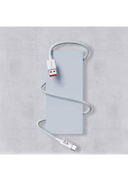 LC518 Usb-A To Type-C 6A Örgü Tasarımlı Hızlı Şarj Özellikli Data ve Şarj Kablosu 66W 1m Gri fırsatları