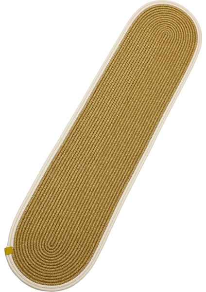 Jutty Hasır Görünümlü Jüt Dokuma Natural Krem Oval Dekoratif Masa Runnerı 35X135 cm Mutfak Salon