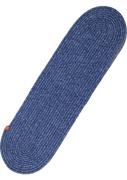 Jutty Hasır Görünümlü Jüt Dokuma Oval Lacivert Dekoratif Runner 25X90 cm Mutfak Salon Masa Örtüsü