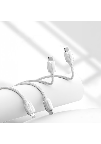 LC536 Type-C To Type-C Pd Örgü Tasarımlı Hızlı Şarj Özellikli Şarj Kablosu 60W 1m Beyaz fiyatları