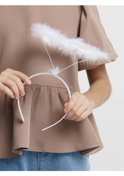 Bfs Beyaz Otrişli Tüylü Esnek Yapı Melek Haresi Melek Tacı