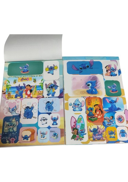 Stıtch Sticker Etiket Albümü 250’DEN Fazla Renkli Sticker Etiket Koleksiyon Seti Hediye Paketinde modelleri