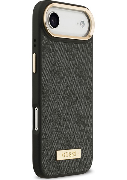 iPhone 17 Air Uyumlu Kılıf Guess Lisanslı M-Safeli 4g Desenli Pu Metal Plaka Klasik Logolu Siyah fırsatları
