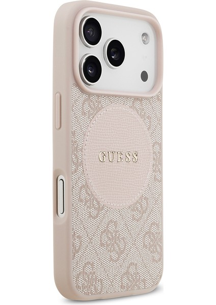 iPhone 17 Pro Uyumlu Kılıf Guess Orjinal Lisanslı M-Safeli Yazı Logolu Circle Classic Kapak Pembe fiyatları