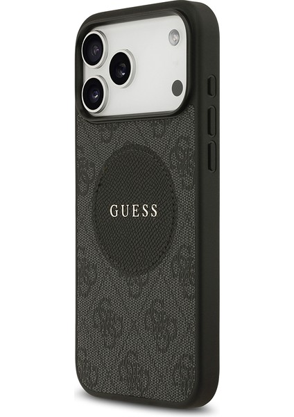 iPhone 17 Pro Max Uyumlu Kılıf Guess Lisanslı M-Safeli Yazı Logolu Circle Classic Kapak Siyah fiyatları