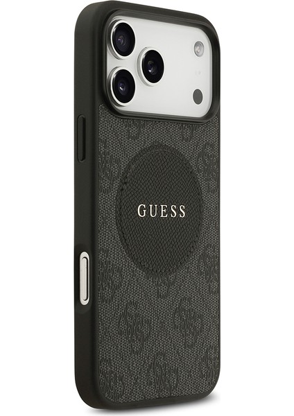 iPhone 17 Pro Max Uyumlu Kılıf Guess Lisanslı M-Safeli Yazı Logolu Circle Classic Kapak Siyah fırsatları