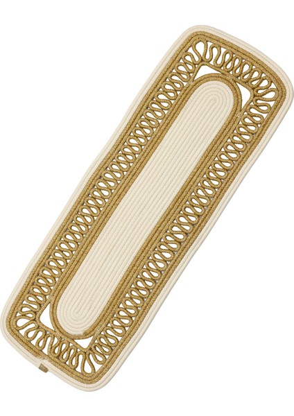 Jutty Hasır Görünümlü Jüt Dokuma Krem Natural Köşeli Dekoratif Runner 25X90 Mutfak Salon Masa Örtüsü