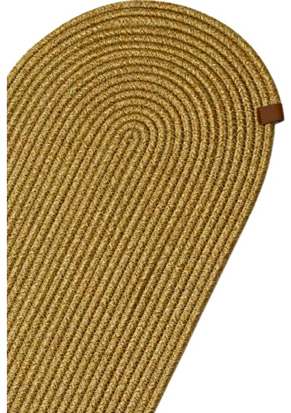 Jutty Hasır Görünümlü 5 Parça Jüt Masa Takımı Düz Natural – 4’lü Amerikan Servis Supla + 1 Runner fırsatları