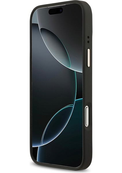 iPhone 17 Pro Max Uyumlu Kılıf Guess Lisanslı M-Safeli Grained Yazı ve Taşlı 4g Logolu Kapak Siyah indirimleri