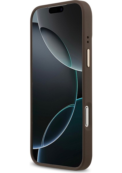 iPhone 17 Pro Max Uyumlu Kılıf Guess Lisanslı M-Safeli Grained Yazı ve Taşlı 4g Logolu Kahverengi indirimleri