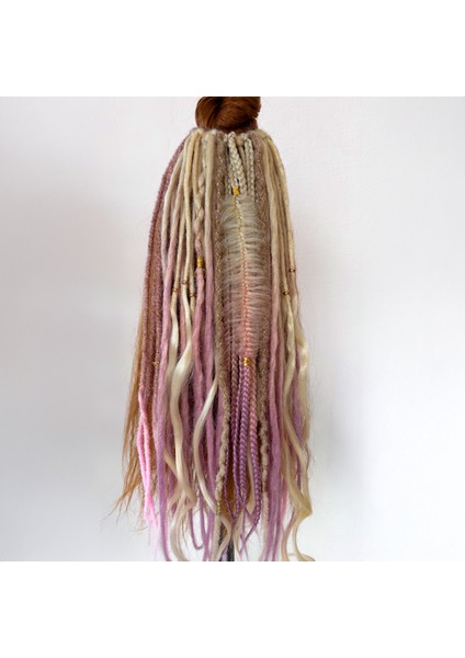 , Helen2 40'lı Afro Toka, Platin, Platin Pembe Ombre