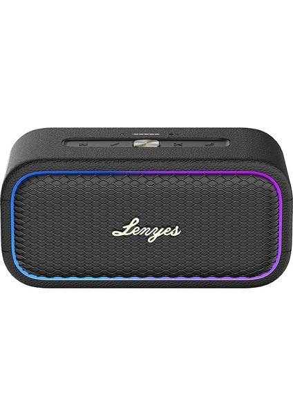 S891 Rgb Işıklı Taşınabilir Su Geçirmez Otg-Tws Bluetooth Hoparlör V5.3 80W Siyah