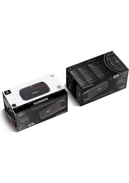 S891 Rgb Işıklı Taşınabilir Su Geçirmez Otg-Tws Bluetooth Hoparlör V5.3 80W Siyah indirimleri