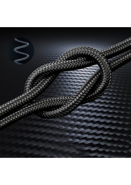 LC520 Usb-A To Type-C 6A Örgü Tasarımlı Hızlı Şarj Özellikli Şarj Kablosu 66W 1m Siyah modelleri