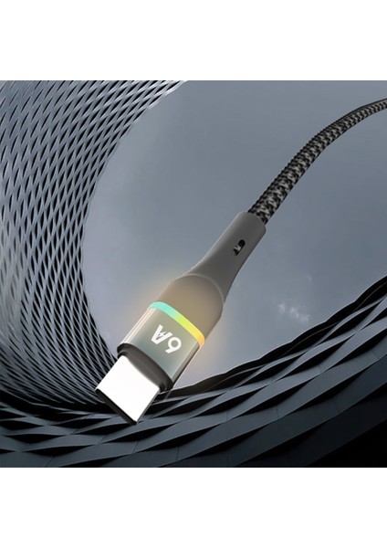 LC520 Usb-A To Type-C 6A Örgü Tasarımlı Hızlı Şarj Özellikli Şarj Kablosu 66W 1m Siyah fırsatları
