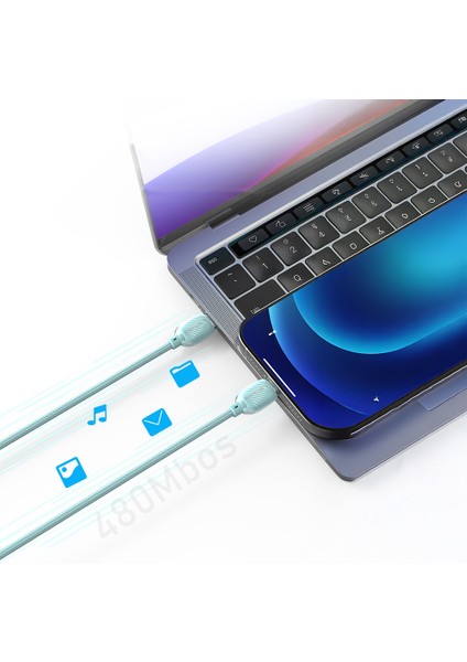 LC536 Type-C To Type-C Pd Örgü Tasarımlı Hızlı Şarj Özellikli Şarj Kablosu 60W 1m Yeşil fiyatları