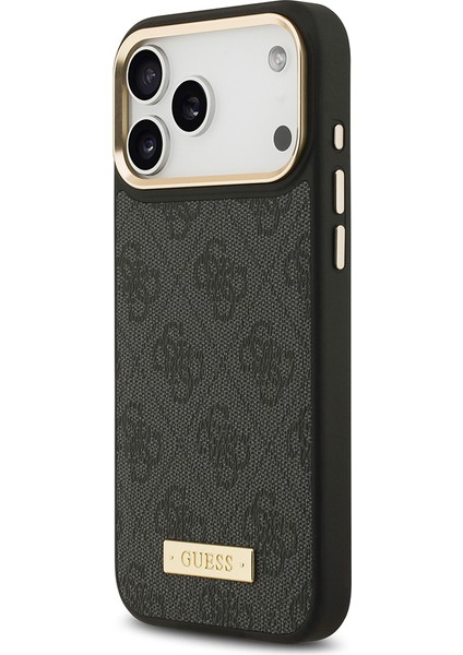 iPhone 17 Pro Max Uyumlu Kılıf Guess Lisanslı M-Safeli 4g Desenli Pu Metal Plaka Klasik Logolu Siyah fiyatları