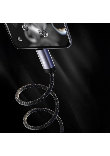 LC537 Usb-A To Type-C Örgü Tasarımlı Hızlı Şarj Özellikli Data ve Şarj Kablosu 10W 1m Siyah fiyatları