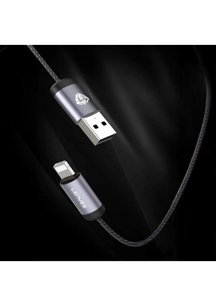 LC537 Usb-A To Type-C Örgü Tasarımlı Hızlı Şarj Özellikli Data ve Şarj Kablosu 10W 1m Siyah indirimleri