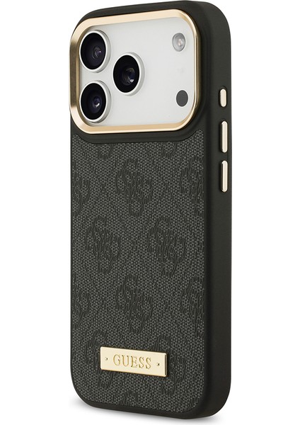 iPhone 17 Pro Uyumlu Kılıf Guess Lisanslı M-Safeli 4g Desenli Pu Metal Plaka Klasik Logolu Siyah fiyatları