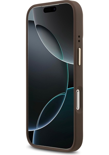 iPhone 17 Pro Uyumlu Kılıf Guess Lisanslı M-Safeli Grained Yazı ve Taşlı 4g Logolu Kapak Kahverengi indirimleri
