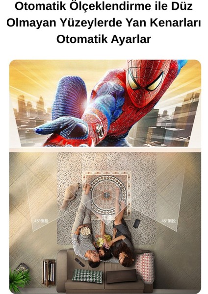 K2 Powerbank Şarjlı 4K Çözünürlük Android Projeksyion Cihazı 5g Wifi Destekli Full Hd Projektör