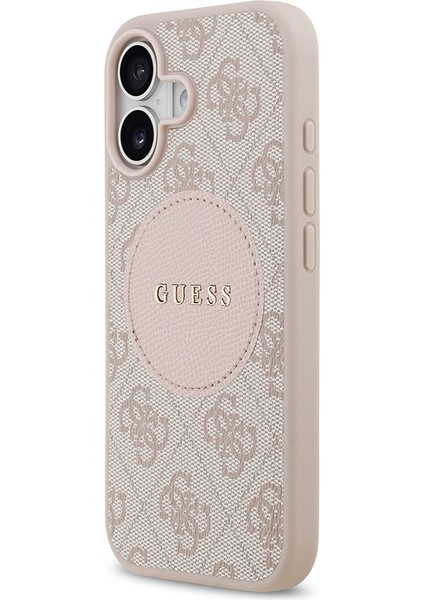 iPhone 17 Uyumlu Kılıf Guess Orjinal Lisanslı M-Safeli Yazı Logolu Circle Classic Kapak Pembe fiyatları