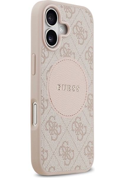 iPhone 17 Uyumlu Kılıf Guess Orjinal Lisanslı M-Safeli Yazı Logolu Circle Classic Kapak Pembe fırsatları