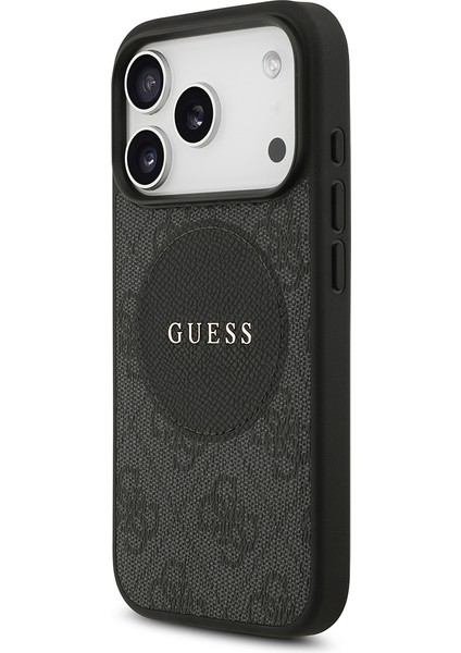 iPhone 17 Pro Uyumlu Kılıf Guess Orjinal Lisanslı M-Safeli Yazı Logolu Circle Classic Kapak Siyah fiyatları