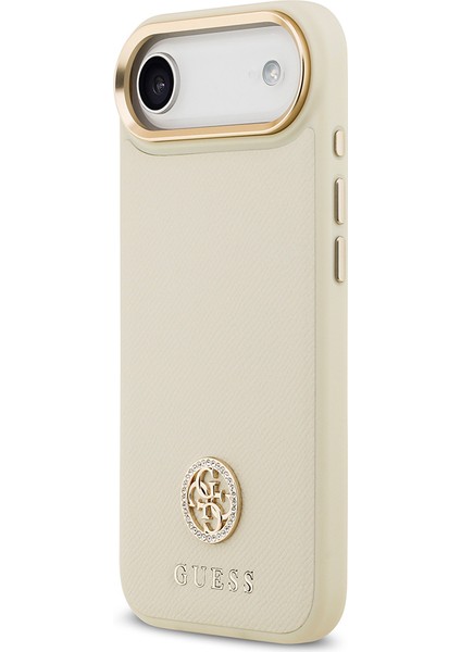 iPhone 17 Air Uyumlu Kılıf Guess Orjinal Lisanslı M-Safeli Grained Yazı ve Taşlı 4g Logolu Kapak Bej fiyatları
