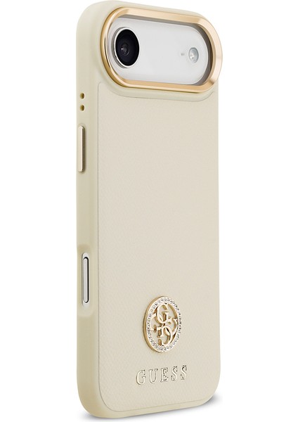 iPhone 17 Air Uyumlu Kılıf Guess Orjinal Lisanslı M-Safeli Grained Yazı ve Taşlı 4g Logolu Kapak Bej fırsatları