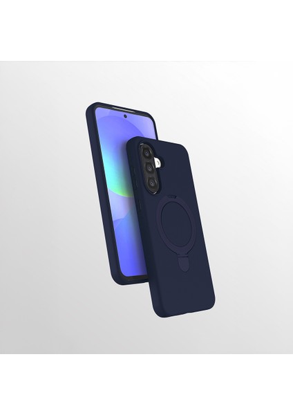 Samsung Galaxy A56 5g Kılıf Manyetik Şarj Özellikli Yüzüklü Standlı Samara Kapak