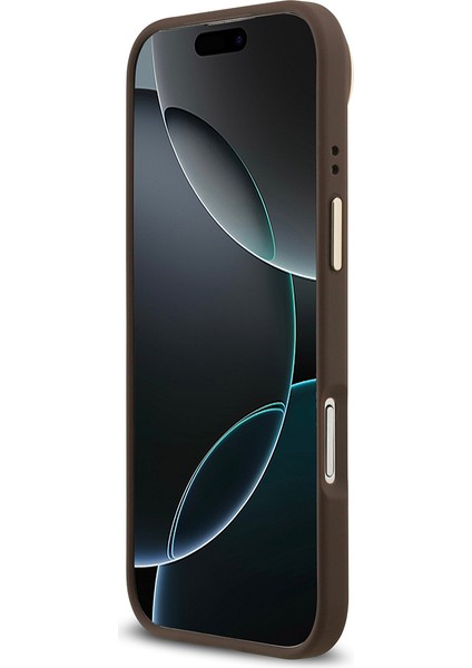 iPhone 17 Air Uyumlu Kılıf Guess Lisanslı M-Safeli 4g Desen Pu Metal Plaka Klasik Logolu Kahverengi indirimleri